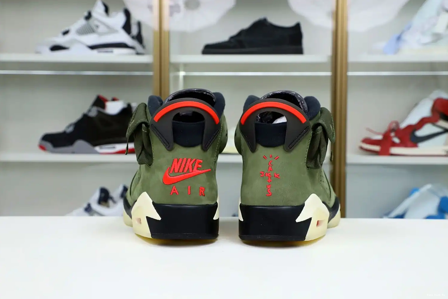 X RETRO JORDAN 6 Kimikick 'OLIVE' SCOTT TRAVIS AIR 0814